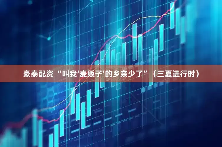 豪泰配资 “叫我‘麦贩子’的乡亲少了”（三夏进行时）