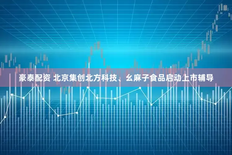 豪泰配资 北京集创北方科技、幺麻子食品启动上市辅导